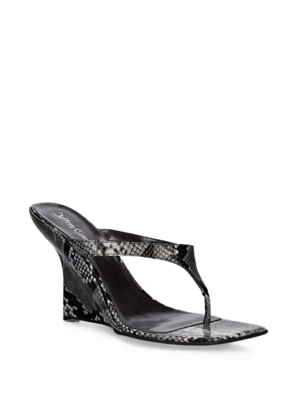 Jeffrey Campbell Romee snakeskin-effect wedge sandals Grijs