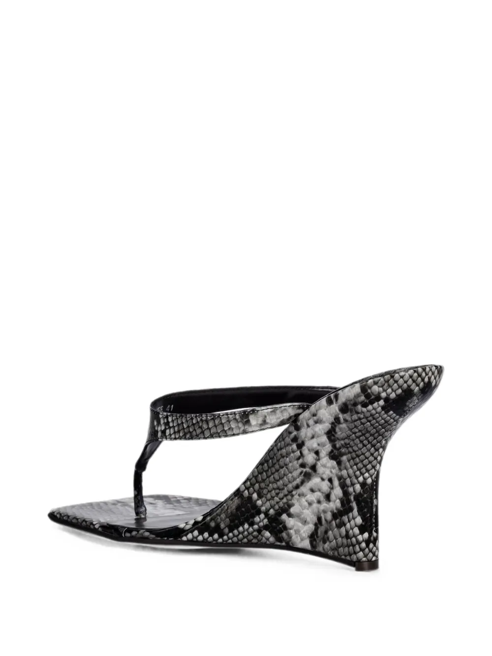 Jeffrey Campbell Romee snakeskin-effect wedge sandals Grijs