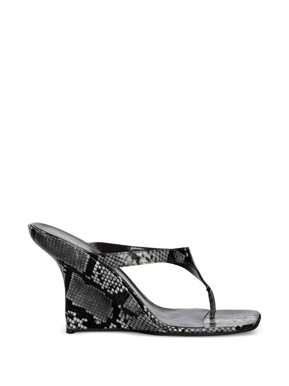 Jeffrey Campbell Romee snakeskin-effect wedge sandals Grijs