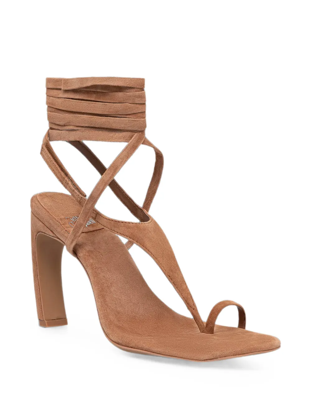 Jeffrey Campbell Bon-Bon lace-up suede sandals Bruin