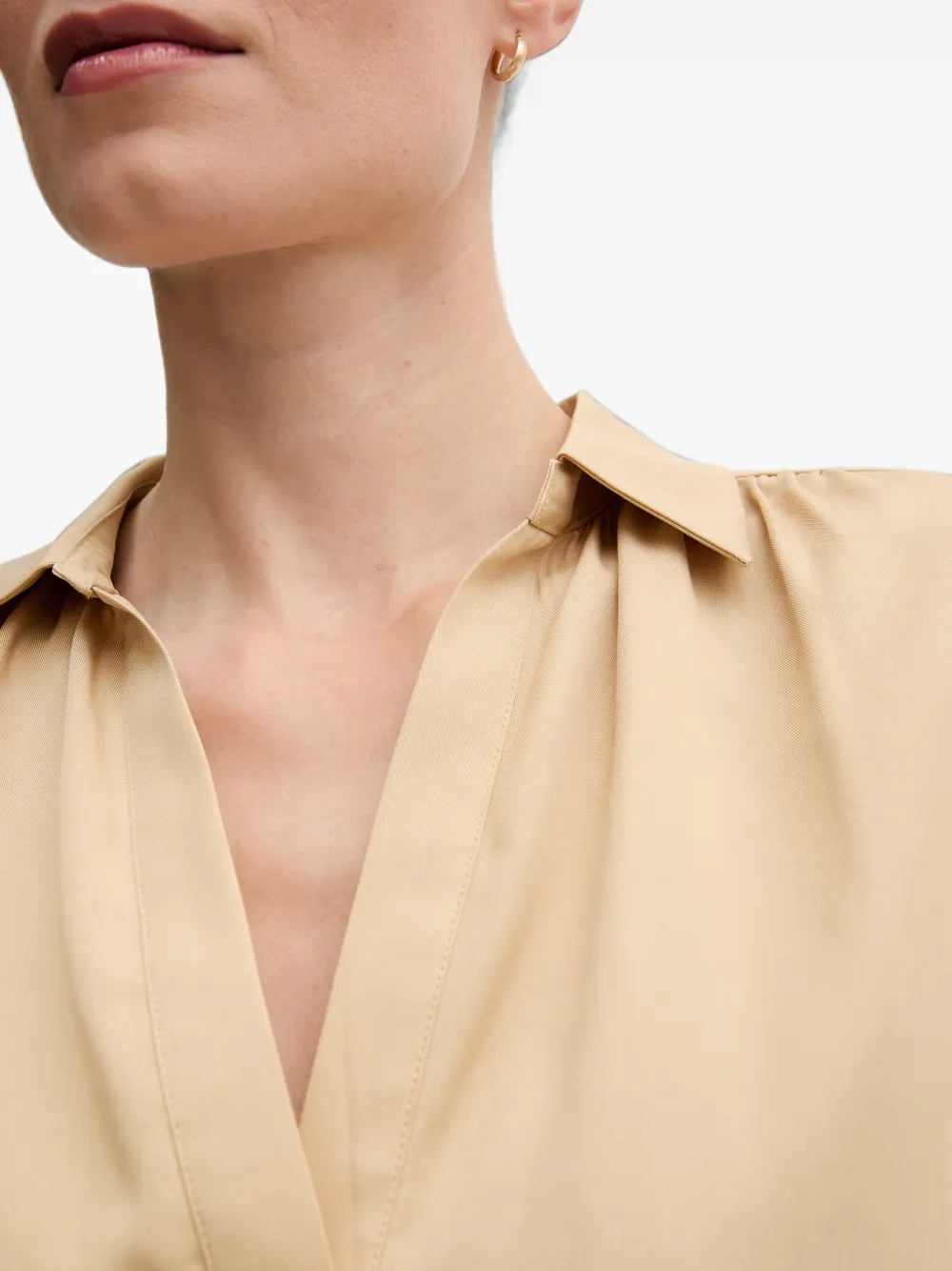 Joop! Top met korte mouwen en V-hals Beige