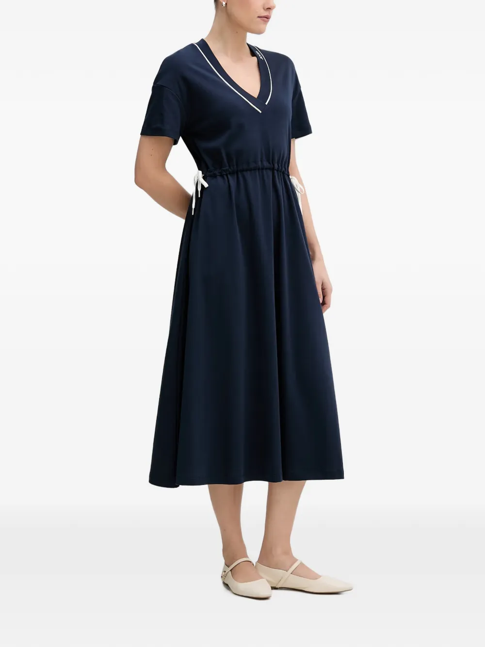 Joop! Midi-jurk met trekkoord Blauw