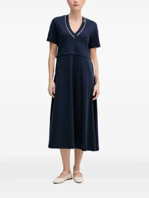 Joop! drawstring midi dress