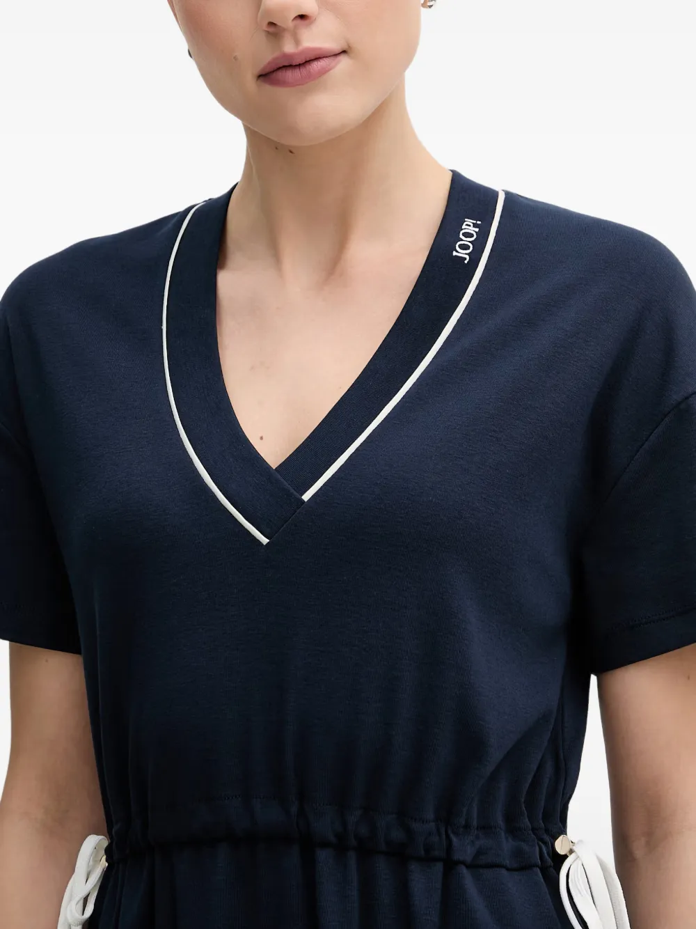 Joop! Midi-jurk met trekkoord Blauw