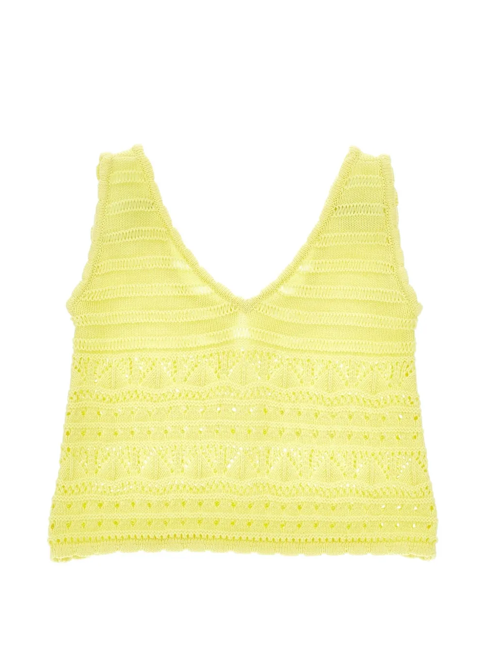 Ermanno Scervino Junior V-neck sleeveless knitted top - Giallo