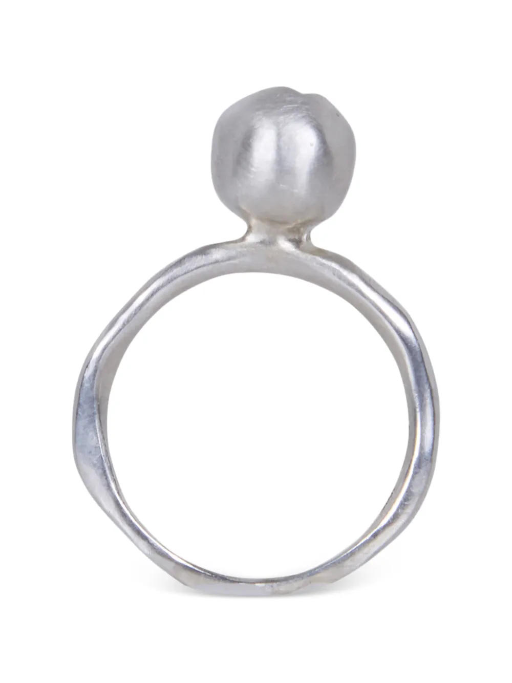 Rosa Maria hammered-effect ring - Argento