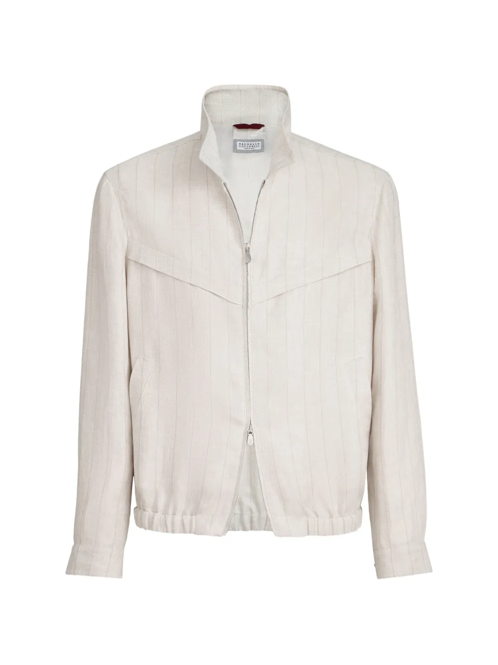 Brunello Cucinelli Giacca in lino con motivo chevron - Toni neutri