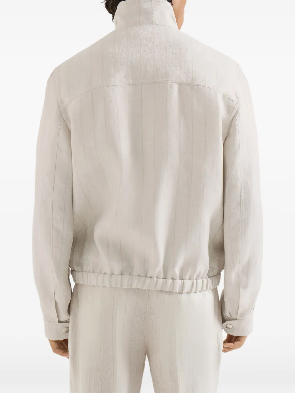 Brunello Cucinelli Jack met chevron streep Beige