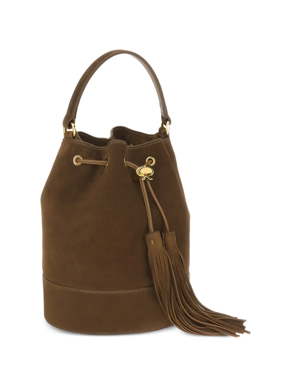Gianvito Rossi Sienna bucket-tas met kwastje Bruin