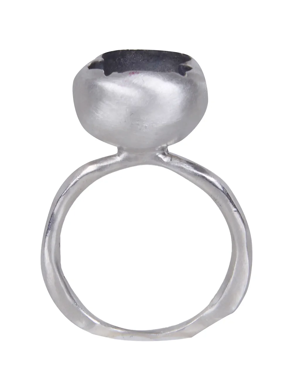 Rosa Maria brushed ring - Argento