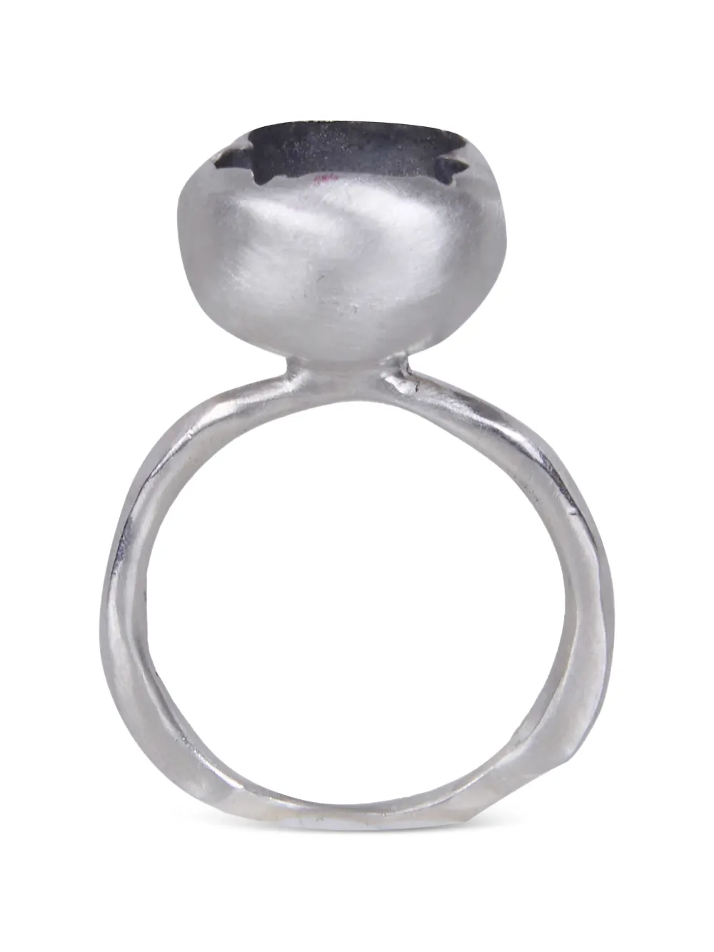 Rosa Maria brushed ring - Argento