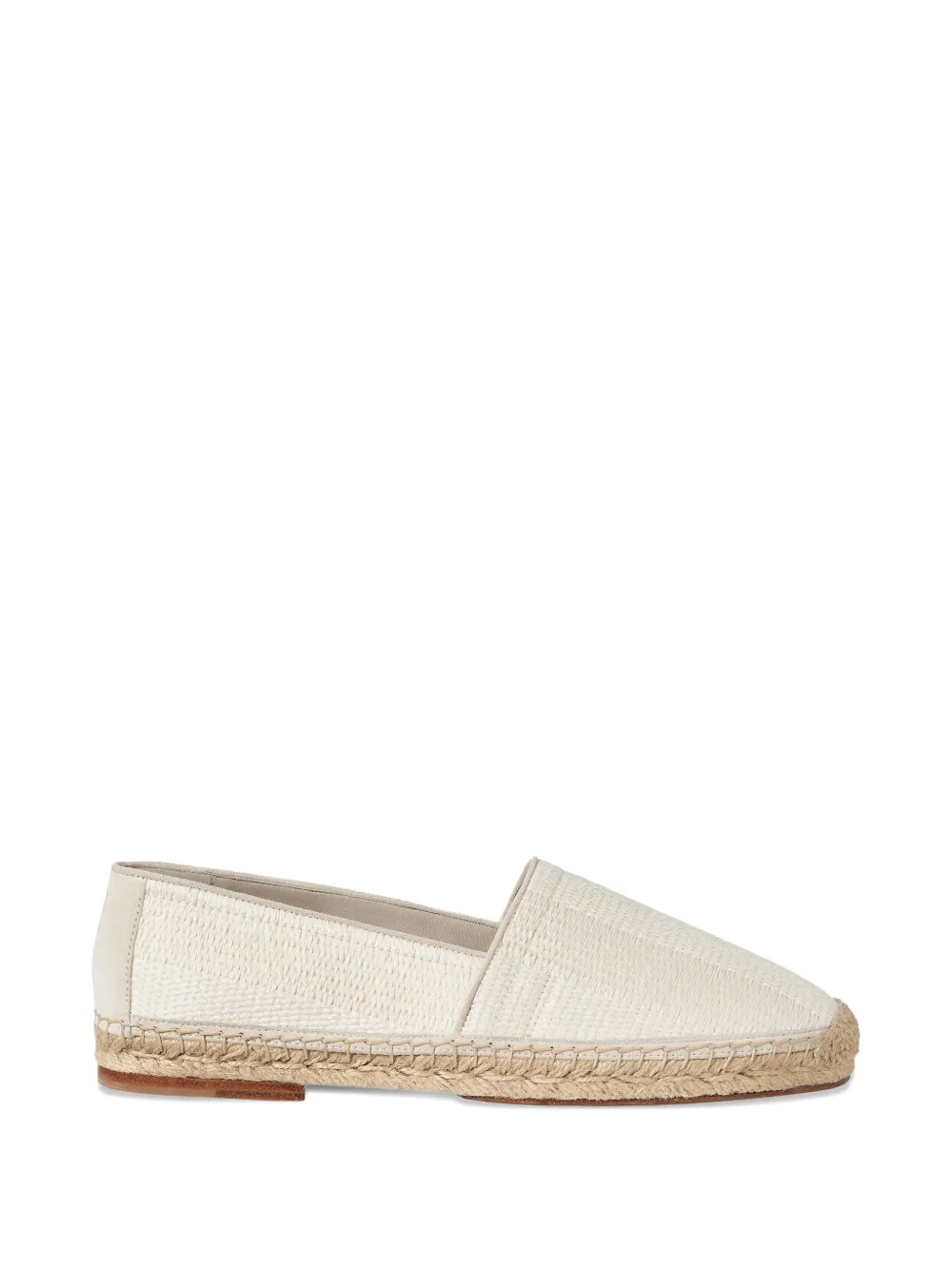 Brunello Cucinelli Espadrilles aus Techno-Raffiabast und Wildleder mit Paspelierung - Nude