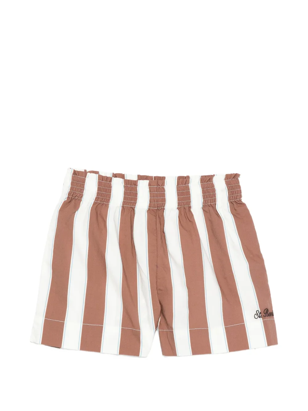 MC2 Saint Barth Kids Meave gestreepte shorts Bruin
