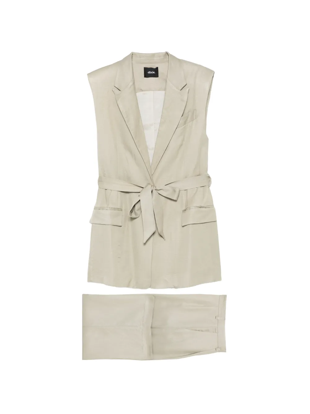DIXIE belted sleeveless suit - Verde