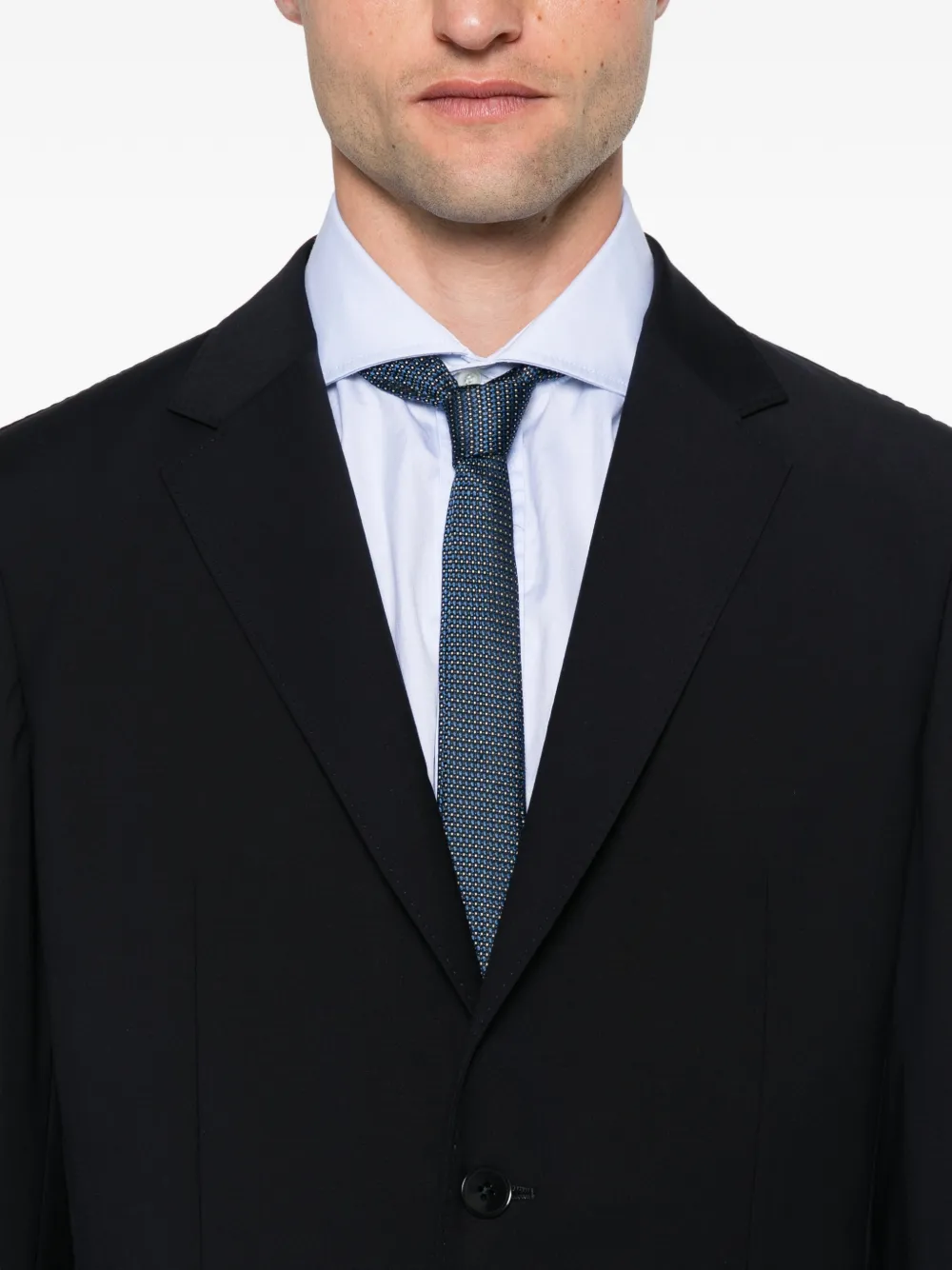 Zegna Pak met enkele rij knopen Zwart