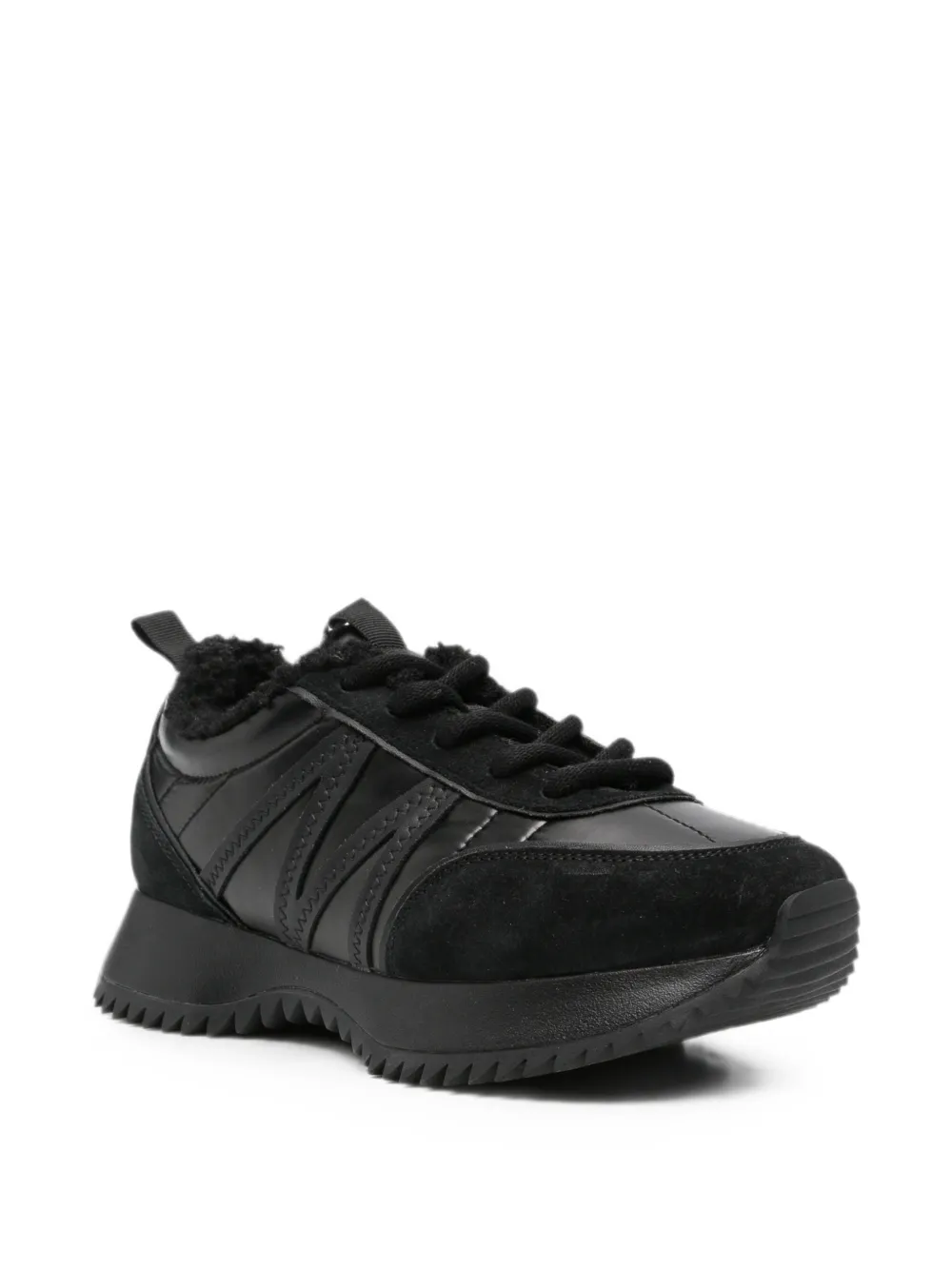 SERGIO MORETTI FIRENZE Sneakers met lammy voering en vlakken Zwart
