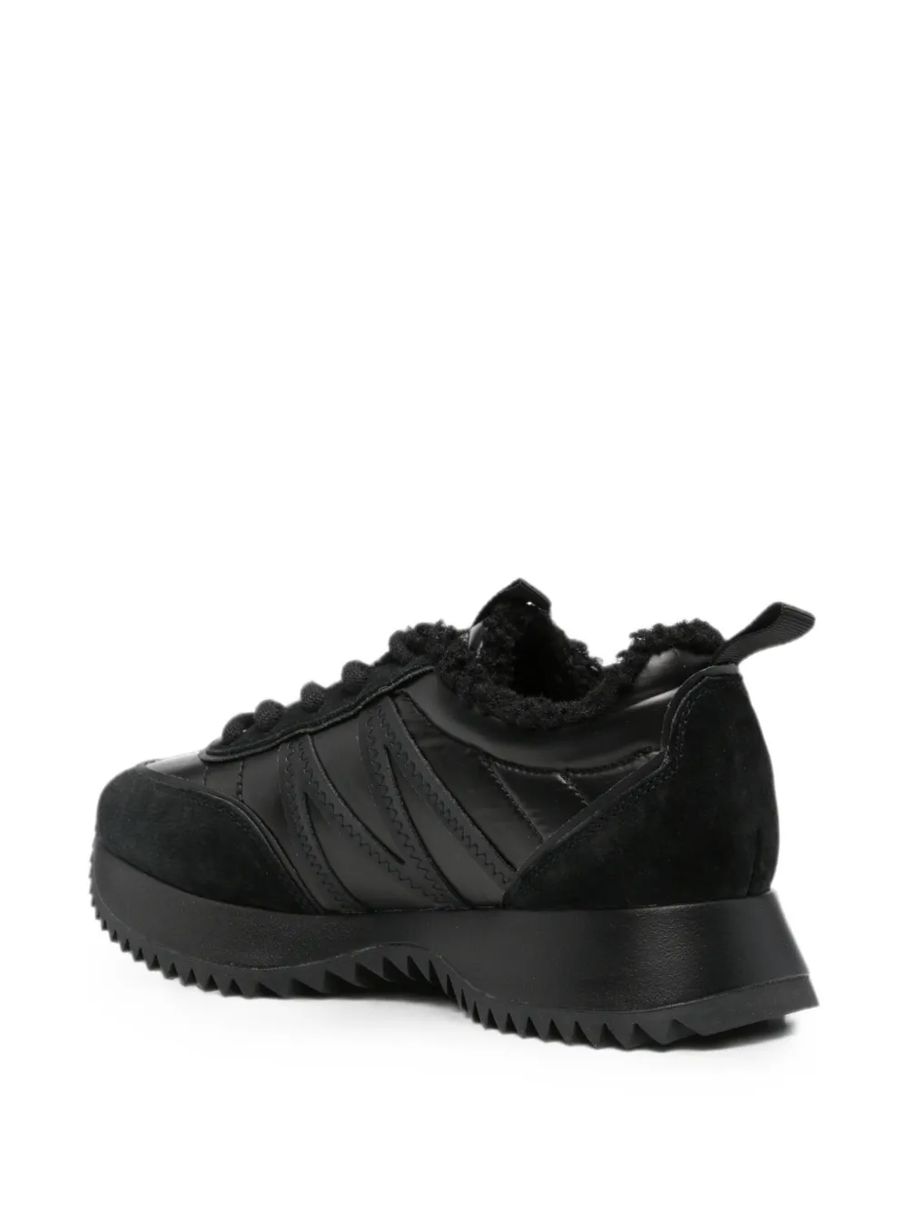 SERGIO MORETTI FIRENZE Sneakers met lammy voering en vlakken Zwart