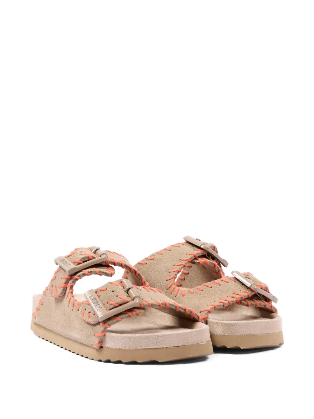 Colors Of California buckle stitched leather sandals - Toni neutri