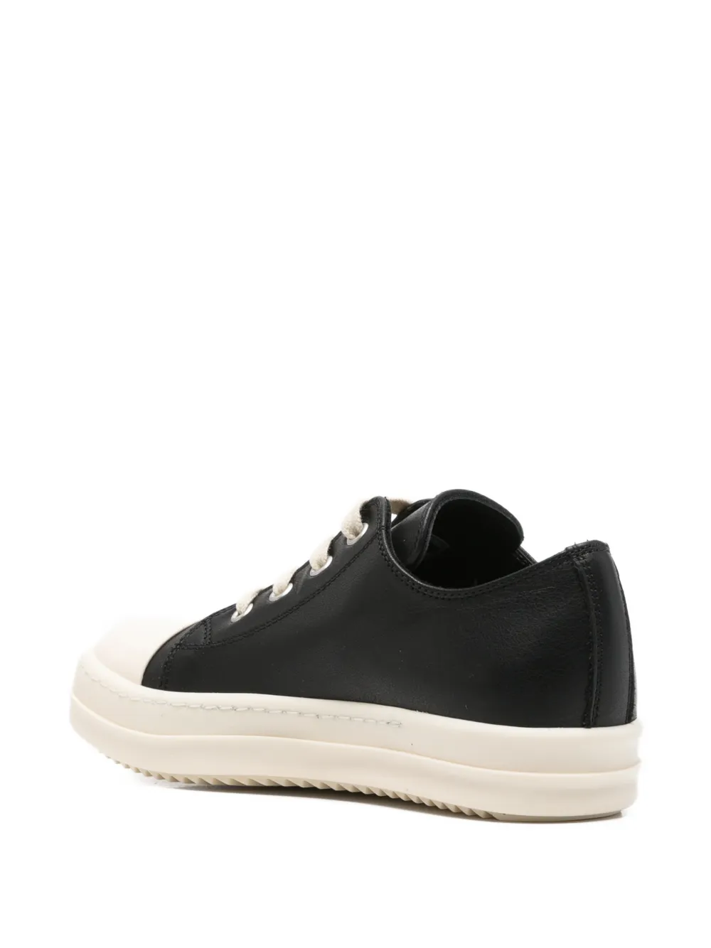 Rick Owens Kids eyelet leather sneakers Zwart