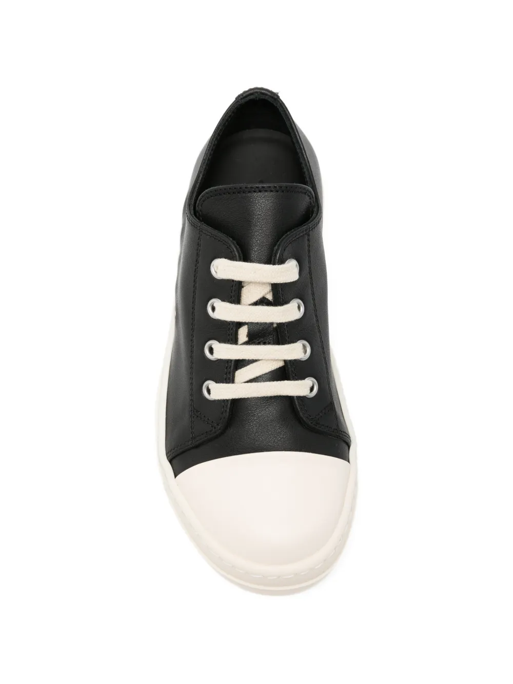 Rick Owens Kids eyelet leather sneakers Zwart