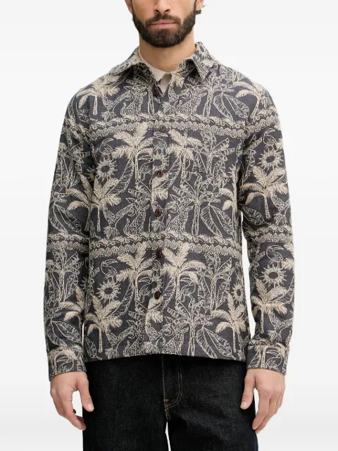 Mos Mosh David palm-print shirt jacket