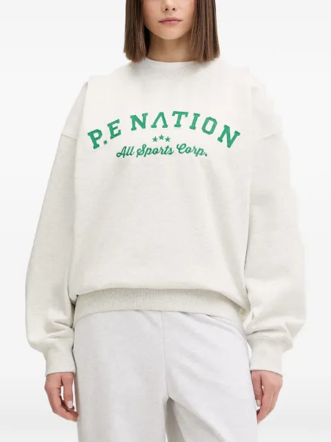 P.E Nation logo-embroidered sweatshirt