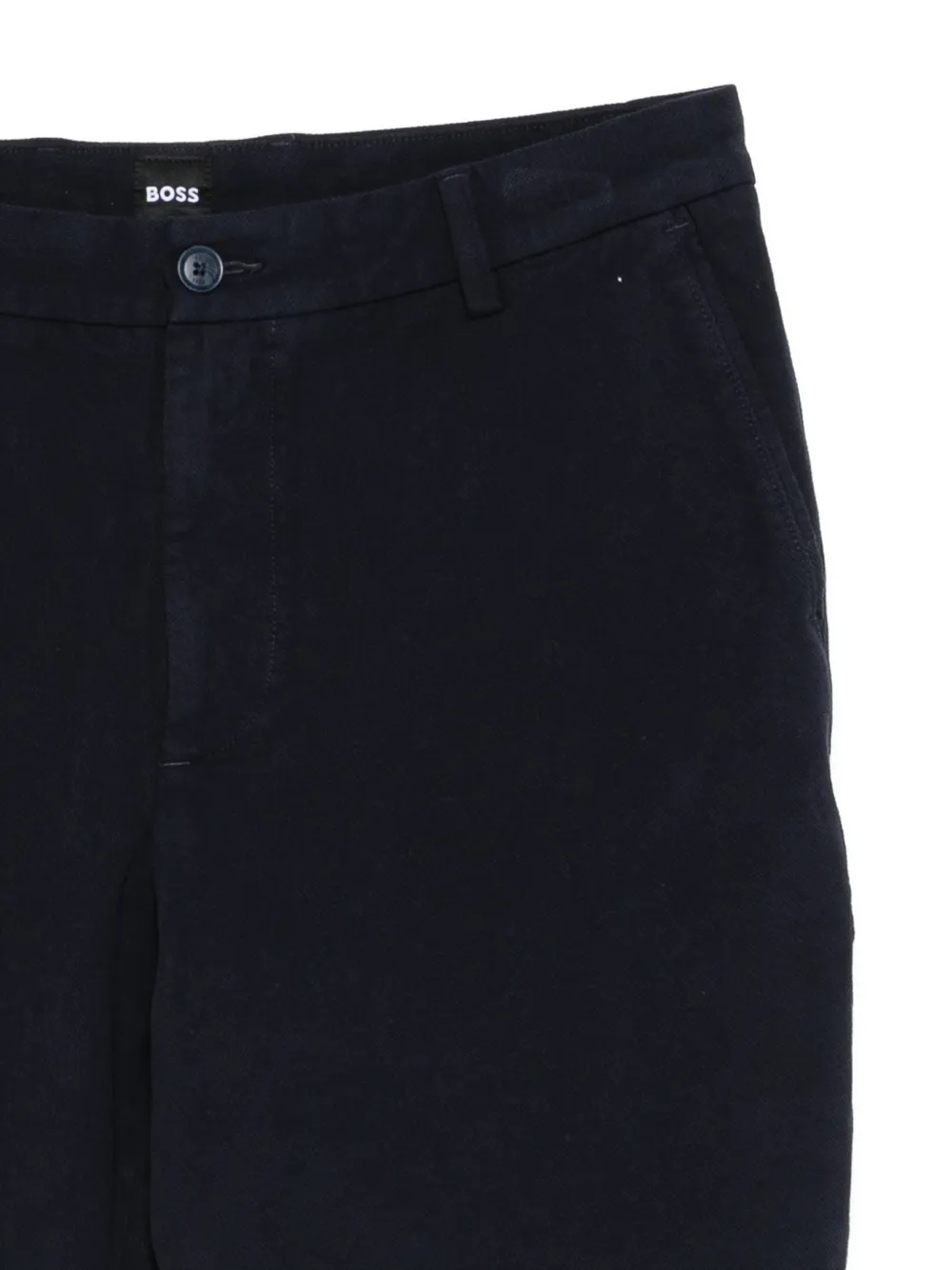 BOSS Kane chino shorts met logodetail Blauw
