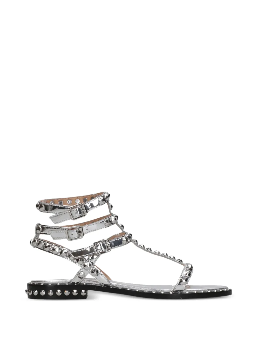 Ash Play studded buckled sandals - Argento