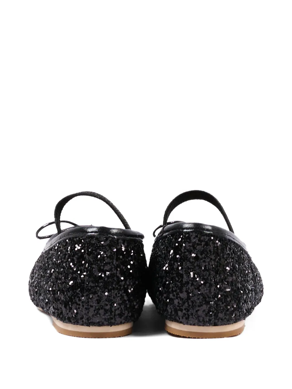 Colors Of California Ballerina's met glitterbandje Zwart