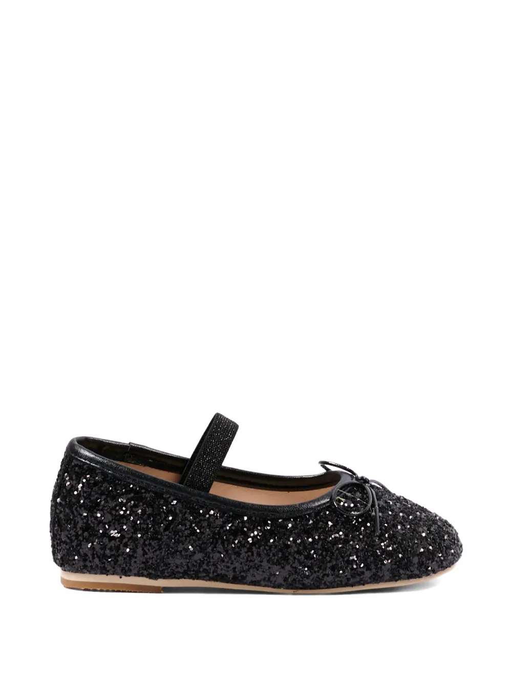 Colors Of California Ballerina's met glitterbandje Zwart