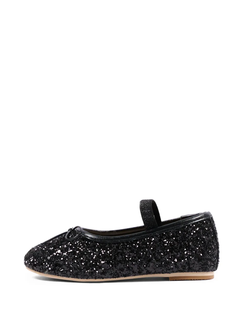 Colors Of California Ballerina's met glitterbandje Zwart