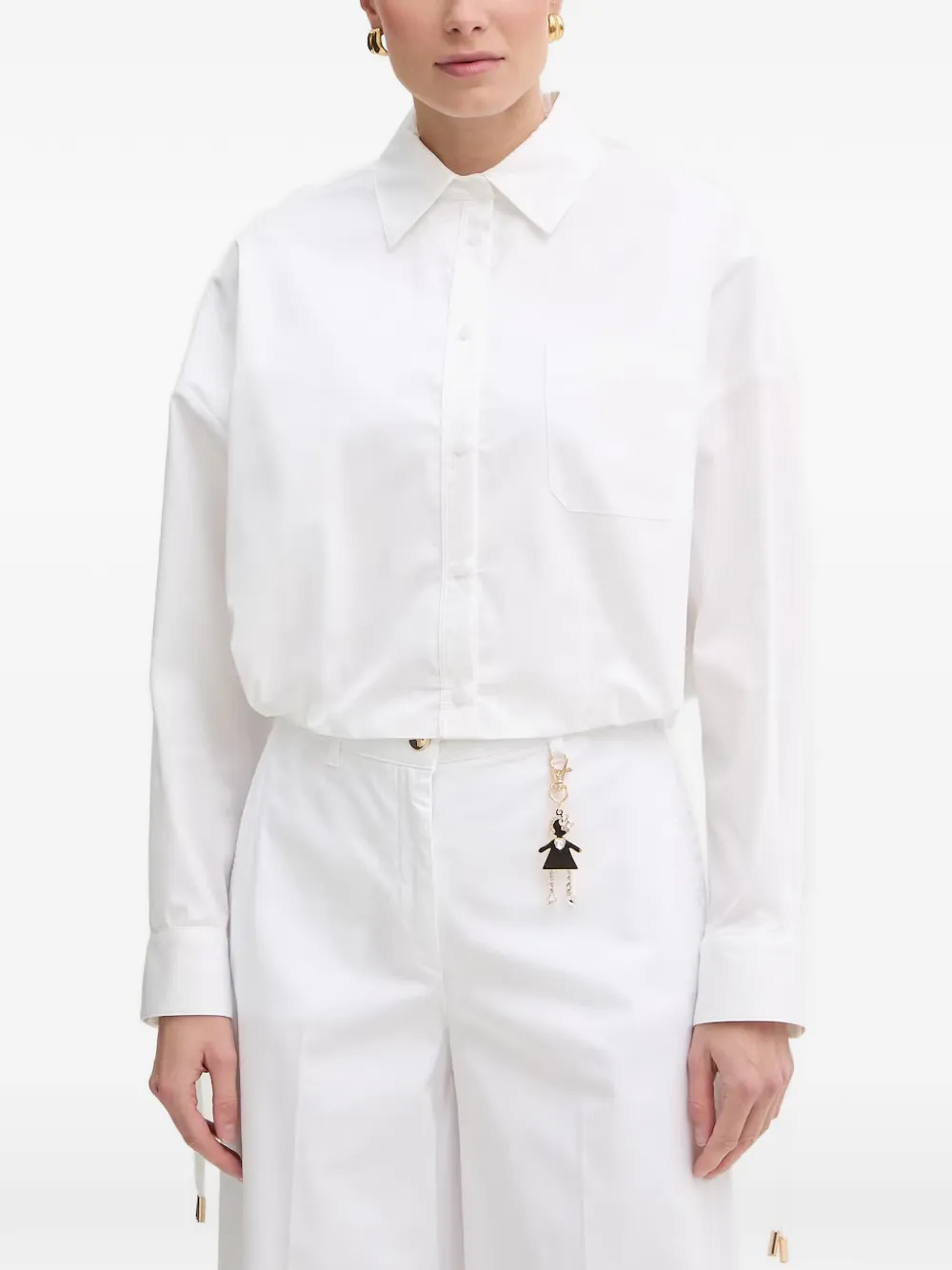 FRACOMINA patch-pocket long-sleeve shirt - Weiß