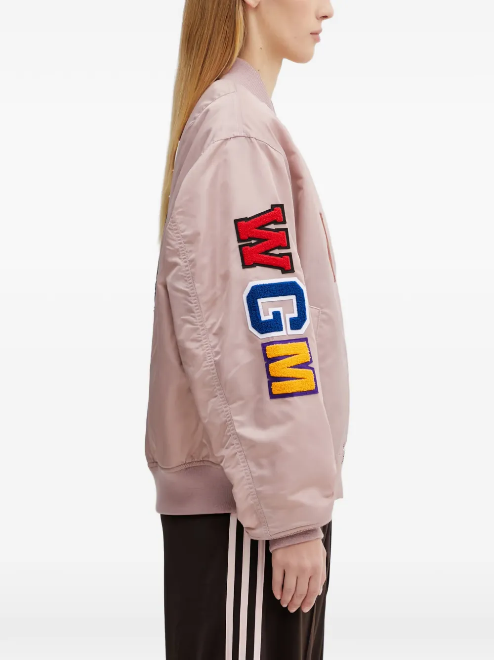 A BATHING APE Bomberjack met haaienpatch Roze