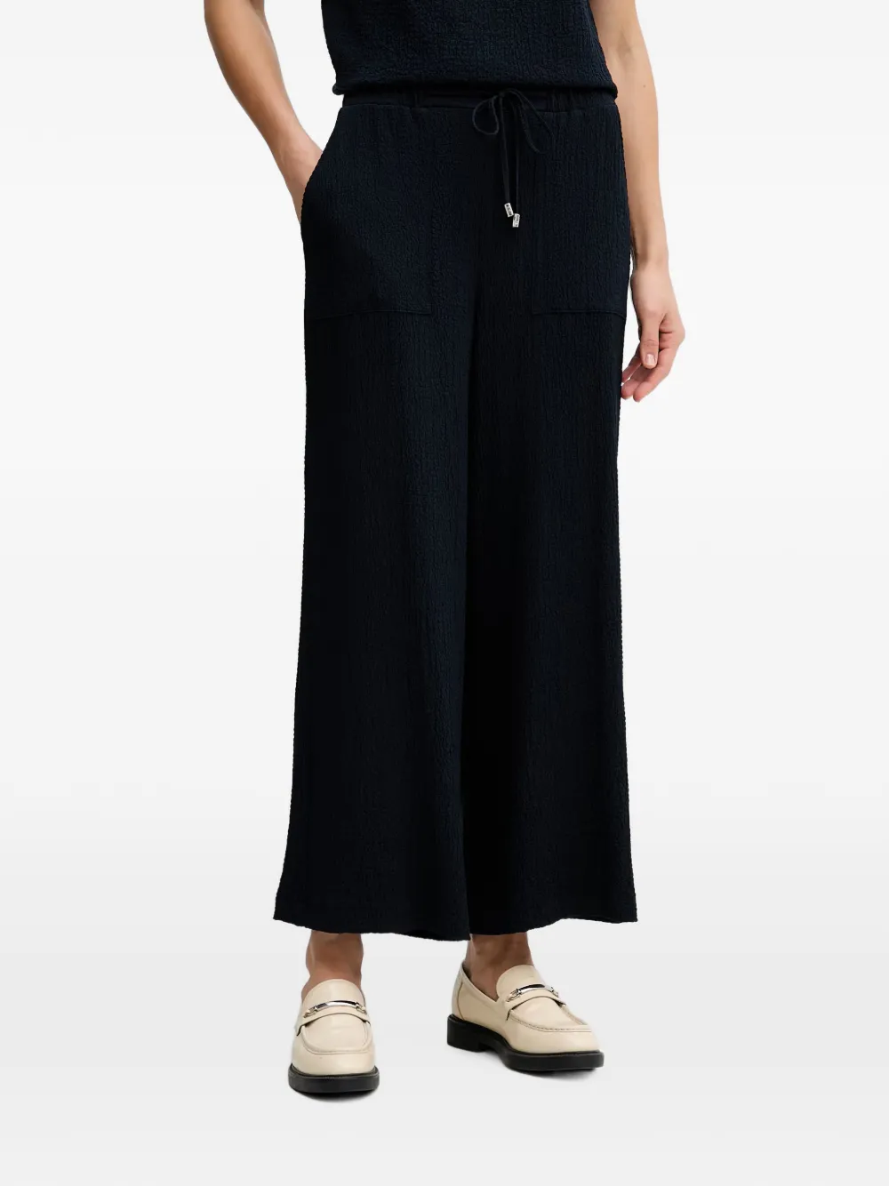 Joseph Ribkoff crinkled-effect drawstring palazzo pants