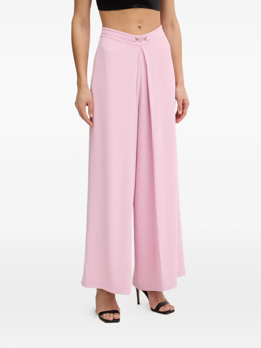 FRACOMINA logo-plaque pleated trousers - Rosa