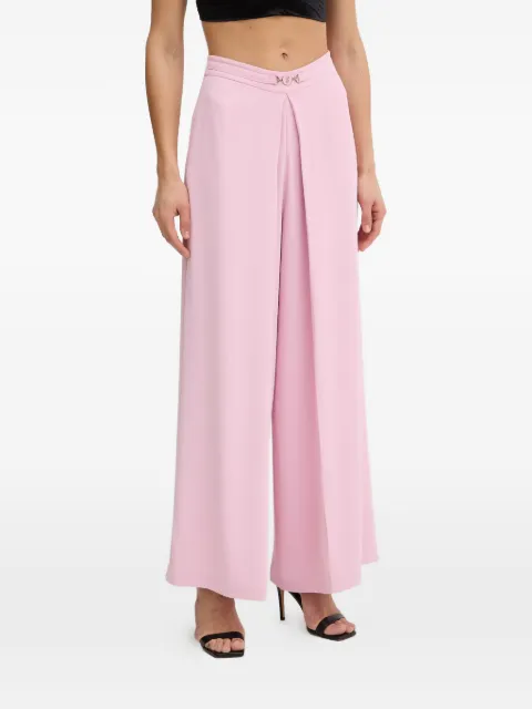 FRACOMINA pantalones con pinzas y placa del logo