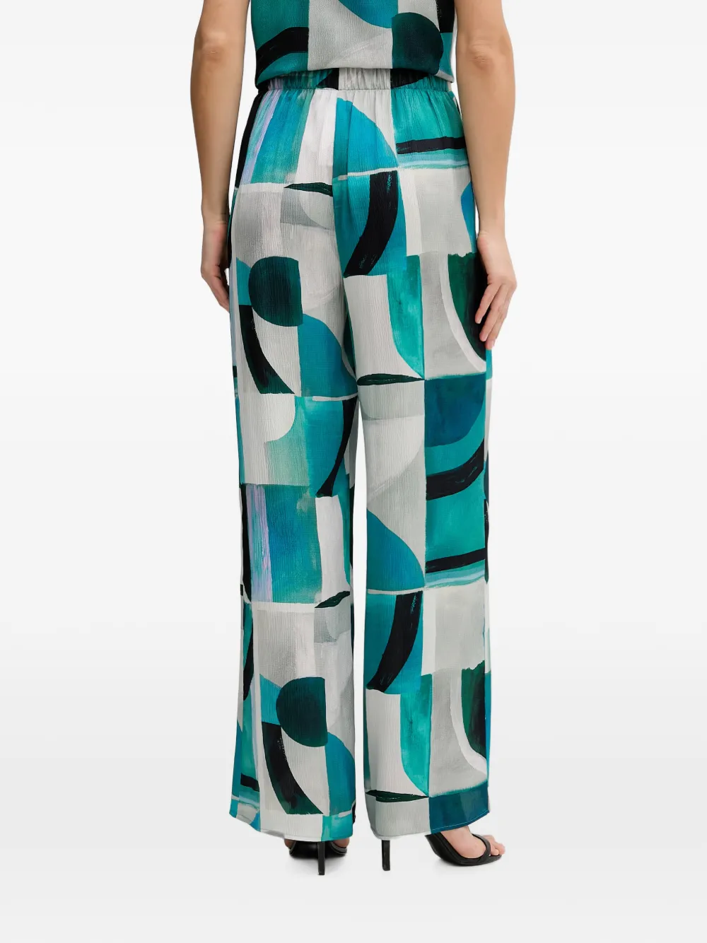 Joseph Ribkoff Palazzo broek met abstracte print Blauw