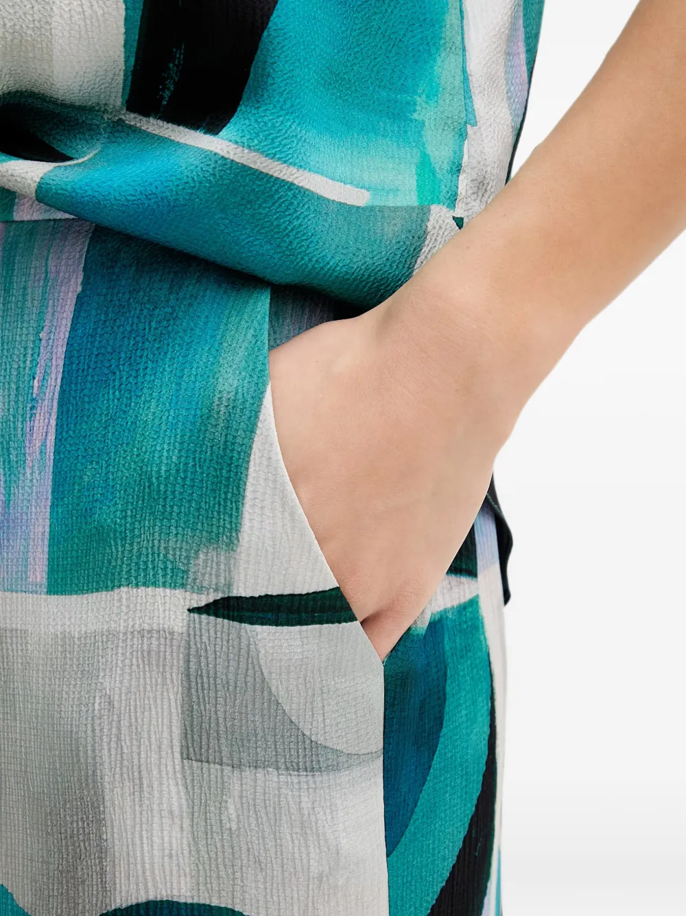 Joseph Ribkoff Palazzo broek met abstracte print Blauw