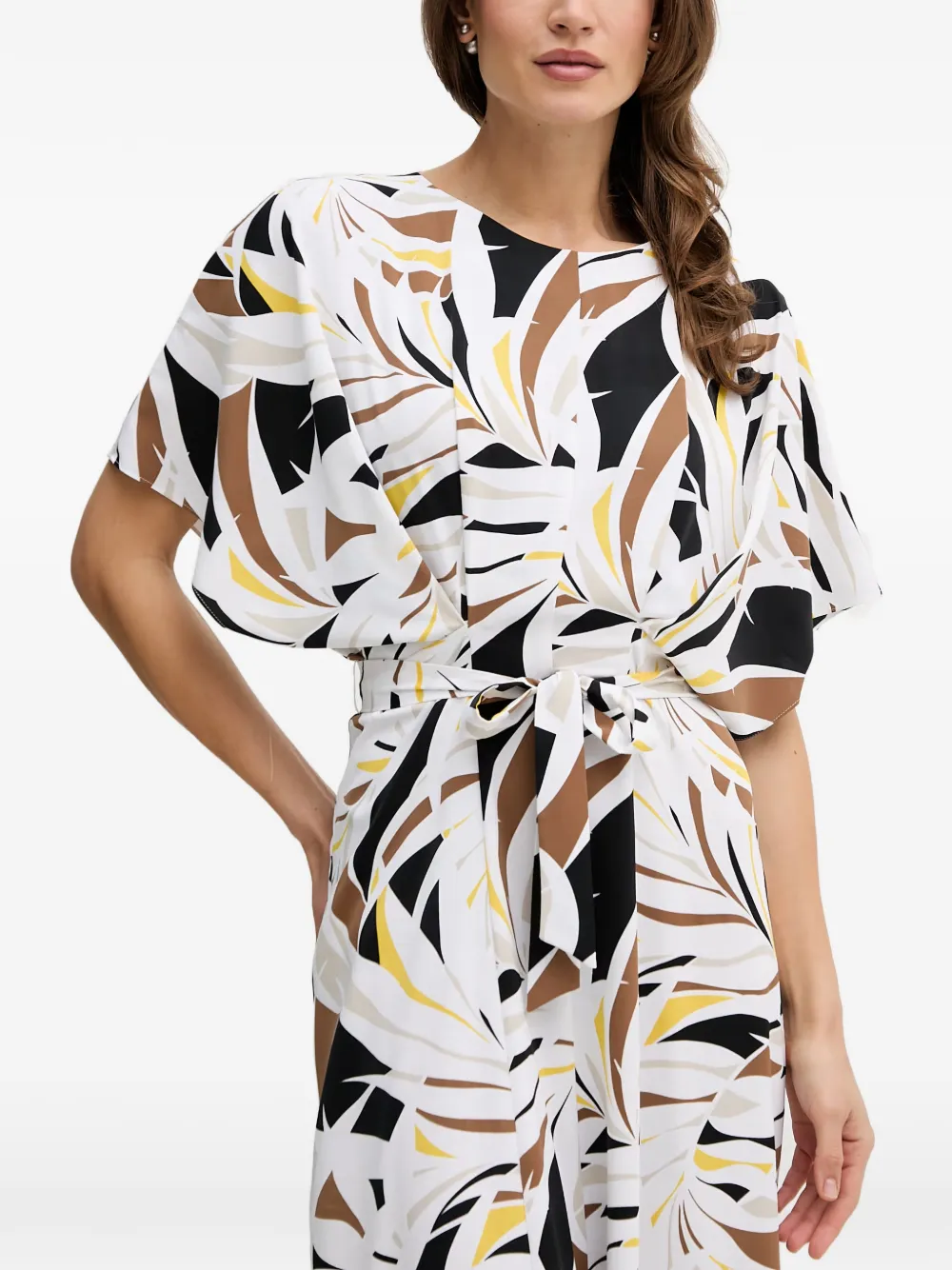 Joseph Ribkoff Midi-jurk met abstracte print Wit