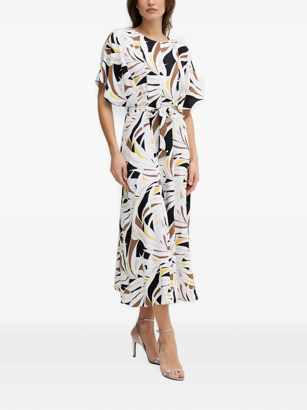 Joseph Ribkoff Midi-jurk met abstracte print Wit