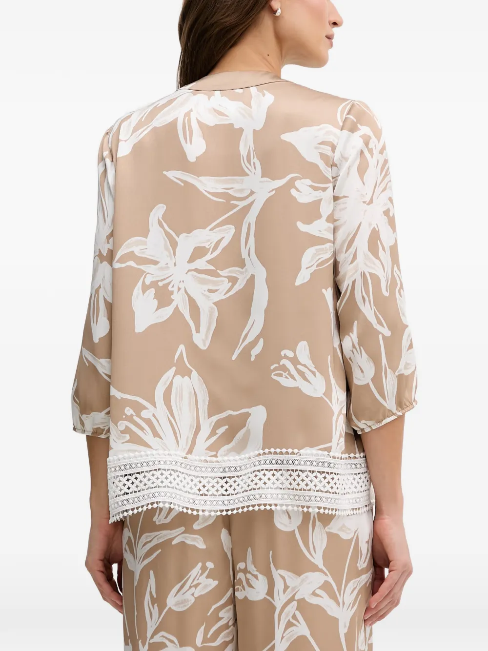 Joseph Ribkoff Blouse met bloemenprint Beige