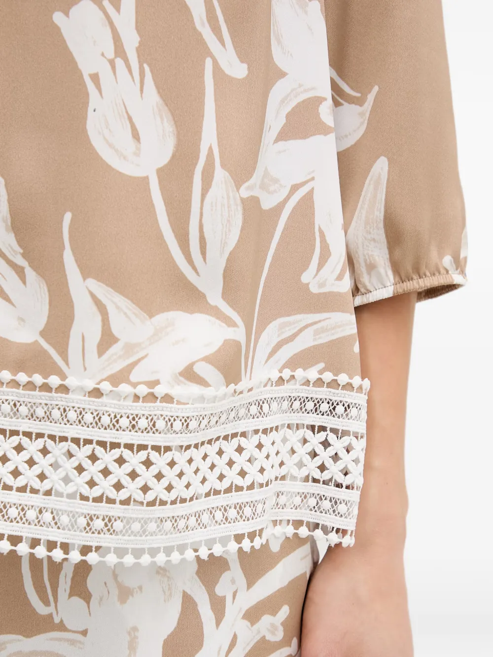 Joseph Ribkoff Blouse met bloemenprint Beige