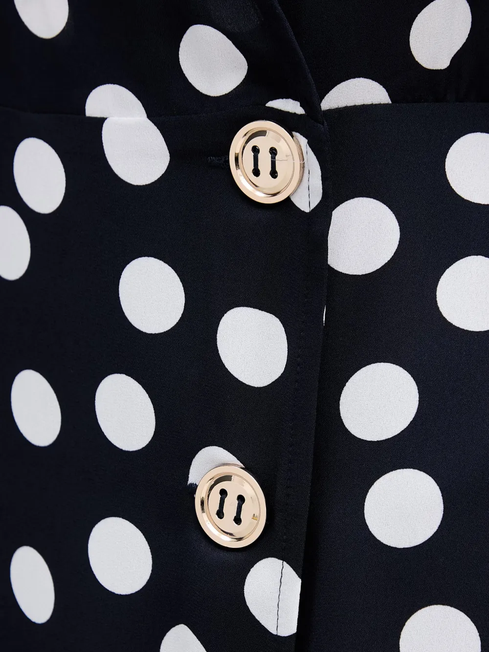 Joseph Ribkoff midi-jurk met stippen en knopen Blauw