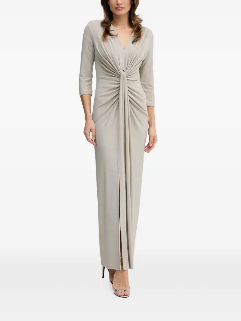 Joseph Ribkoff twist-detail three-quarter-sleeve maxi dress