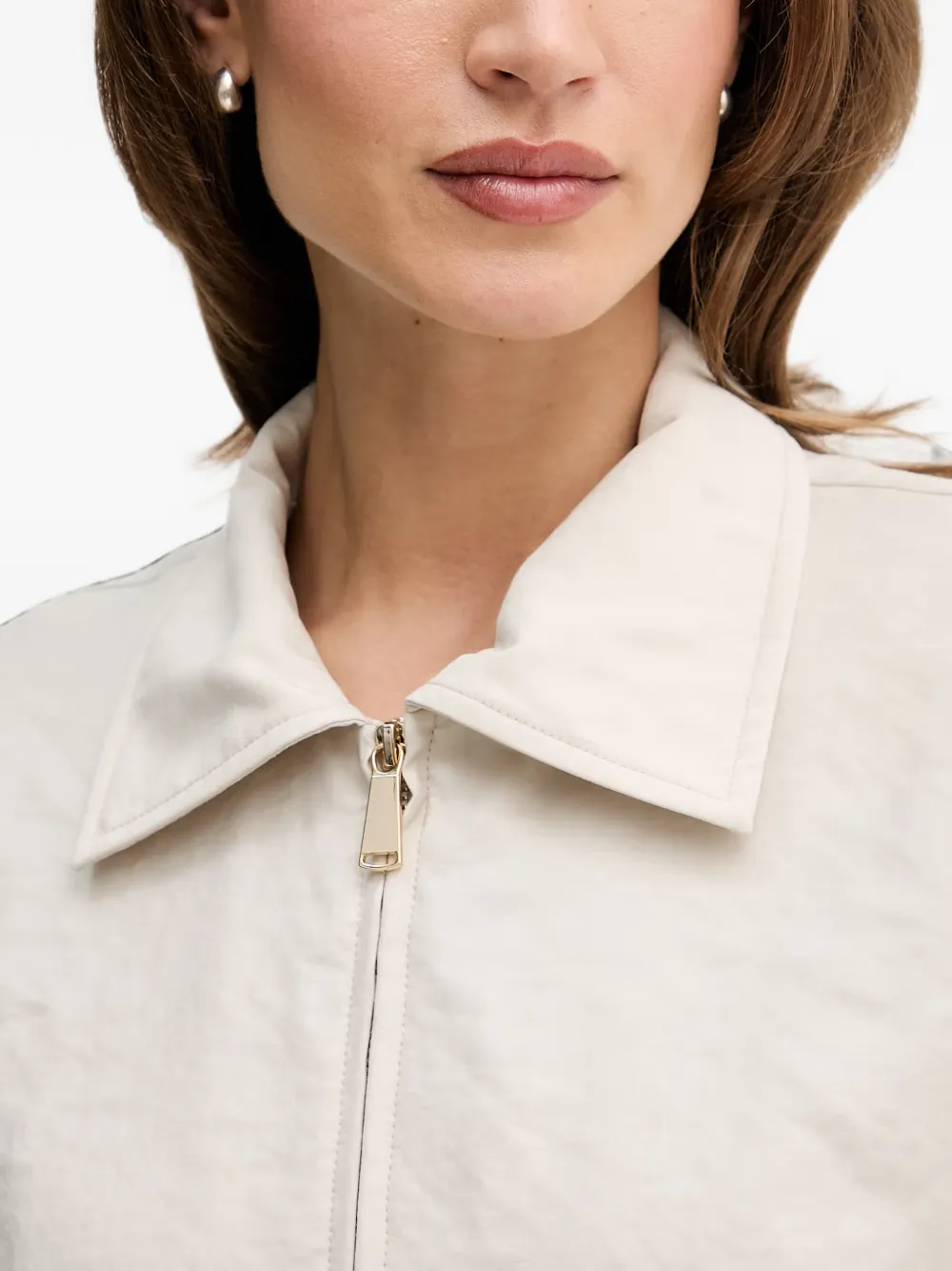 Joseph Ribkoff Top met korte mouwen en rits Beige