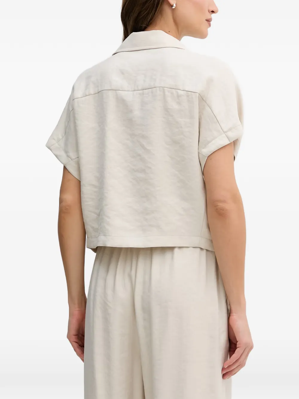 Joseph Ribkoff Top met korte mouwen en rits Beige