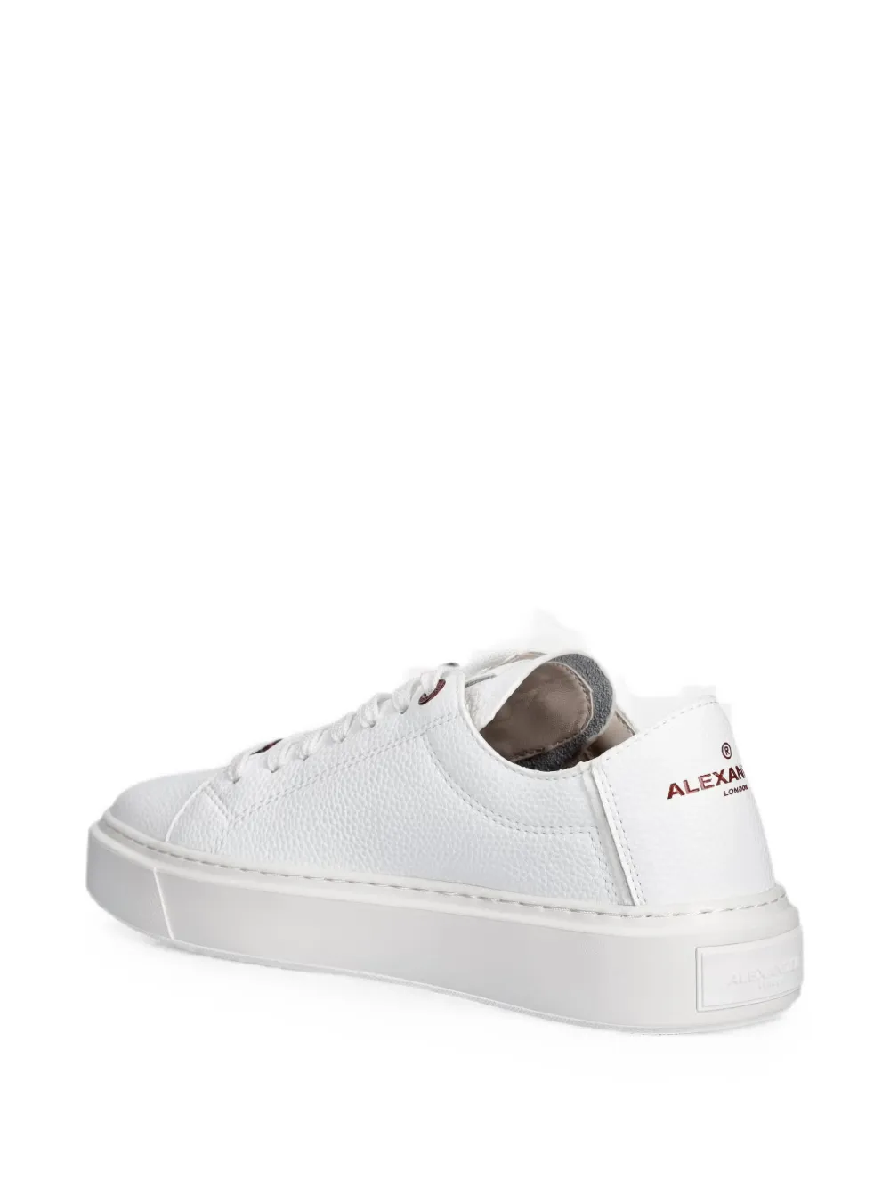 Alexander Smith London pebbled-leather sneakers Wit
