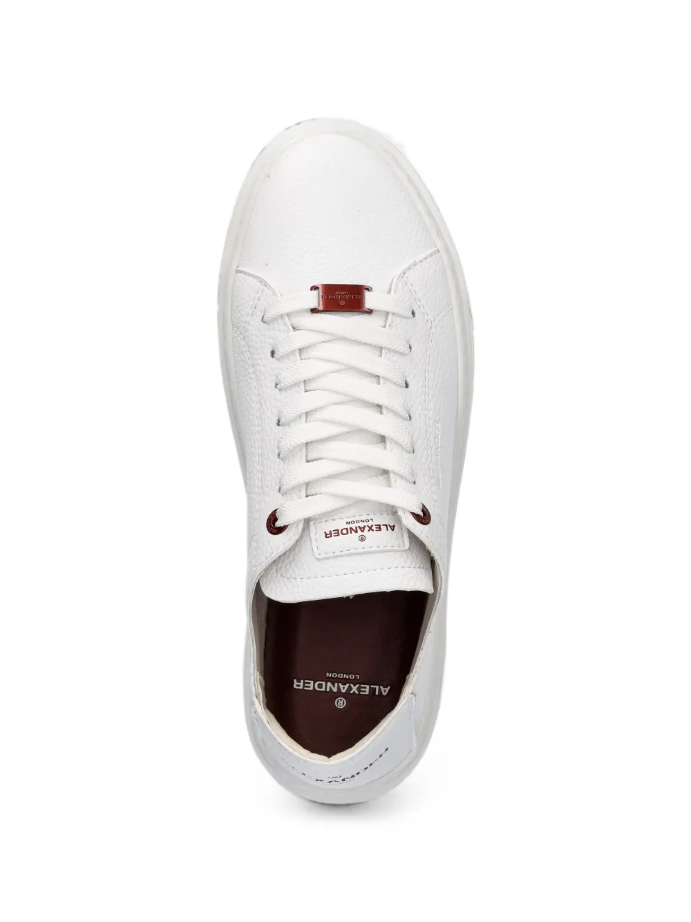 Alexander Smith London pebbled-leather sneakers Wit