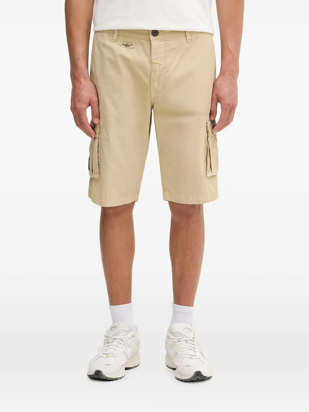 Aeronautica Militare logo-plaque cargo shorts - Toni neutri
