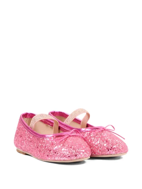 Colors Of California glitter bow ballerina flats